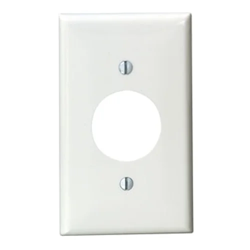Placa Simple de Nylon Leviton 80704-W para Tomacorriente 15A y 20A Blanco