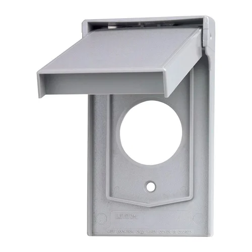Placa Simple Hermética de Nylon Termoplástico Vertical Leviton 4979-GY