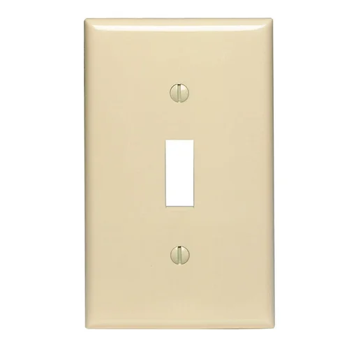 Placa Simple Leviton de Nylon para Interruptor Marfil 80701-I