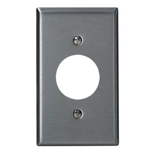 Placa Simple Leviton para Tomacorriente de 15A en Acero Inoxidable