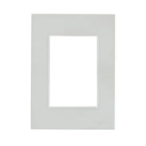 Placa y Distanciador Blanco Línea Bauhaus con Ribete Sissa