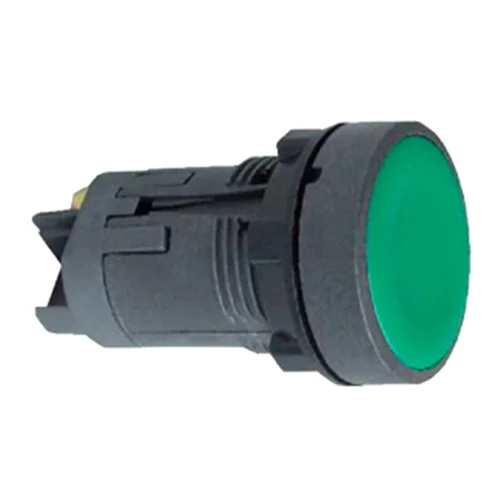 Pulsador Compacto Verde 22mm 220V IP20 con Contacto 1NO SISSA