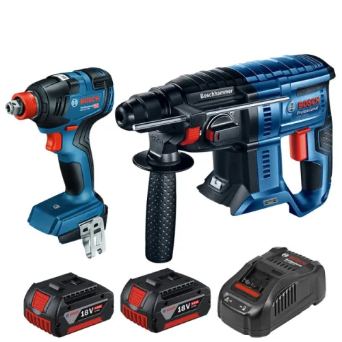 Rotomartillo Sds-Plus con Llave de Impacto 1/2" Gdx 18V-200 con con 2 Baterias con 1 Cargador