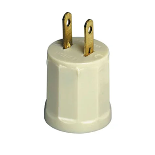 Socket E27 Simple Leviton 61-I con Enchufe de Baquelita Marfil 15A 125V