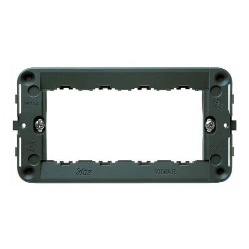 Soporte para Placa de 4 Módulos con Tornillos Línea Idea SISSA