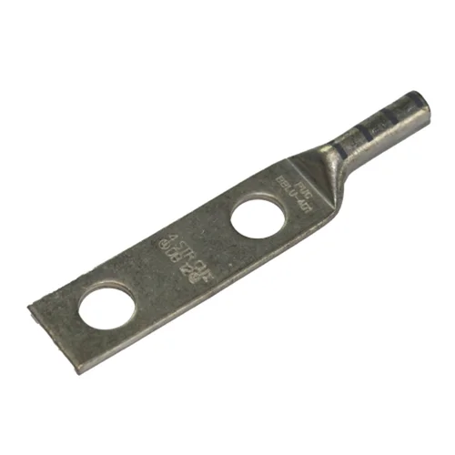 Terminal a Compresión de Cobre Estañado Barril Largo 4 AWG 2 Hoyos 1/2" SISSA