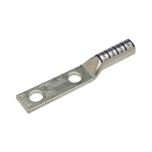 Terminal de Compresión Cobre Estañado Barril Largo 2AWG 2 Orificios 3/8" SISSA