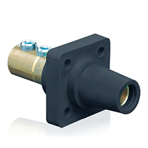 Toma Empotrable Hembra Cam-Lock Leviton 400A 600V con 2 Pernos Negro
