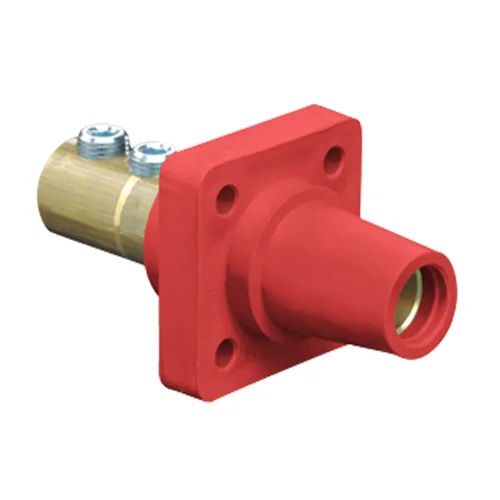 Toma Empotrable Hembra Cam Lock Leviton 400A 600V Rojo con 2 Pernos