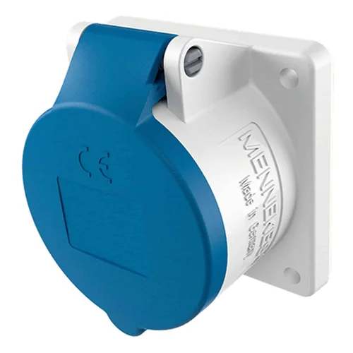 Toma Empotrable Recta Mennekes 32A 3P+T 250V IP44 Azul 9h