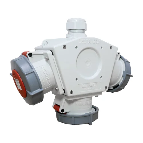 Toma Triple Aérea Delta Box Mennekes 32A 3 Polos + Tierra 415V IP67
