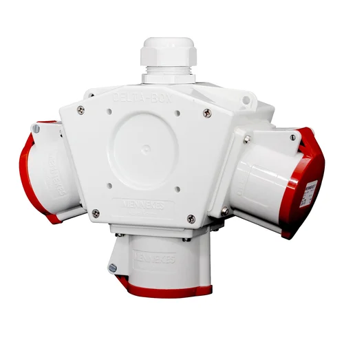 Toma Triple Aérea Mennekes Delta Box 32A 3P+T 415V IP44