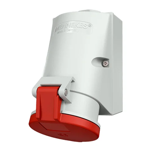 Tomacorriente Adosable Mennekes 32A 2P+T 415V IP44 Rojo