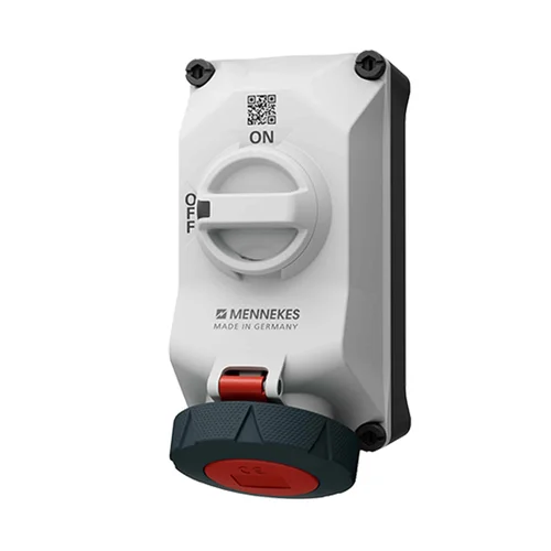 Tomacorriente Adosable Mennekes 32A 3P+T 440V con Enclavamiento IP67/IP69