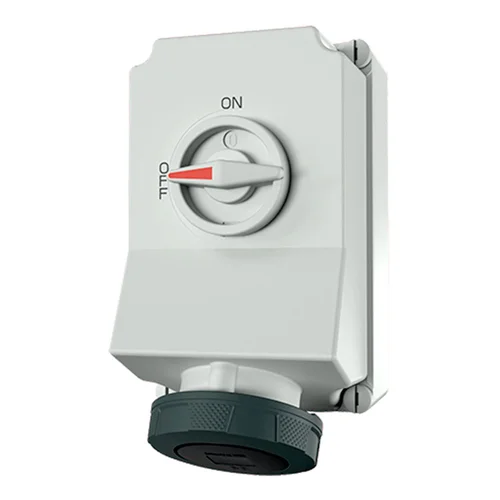 Tomacorriente Adosable Mennekes 63A 3P+T 500V IP67 con Enclavamiento