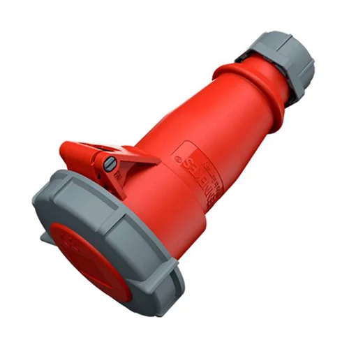 Tomacorriente Aéreo Industrial Mennekes 16A 3P+T 415V IP67 Rojo