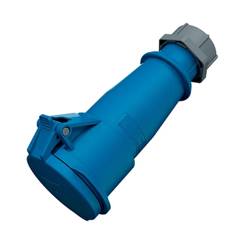 Tomacorriente Aéreo Industrial Mennekes 32A 3P+T 250V IP44 Azul