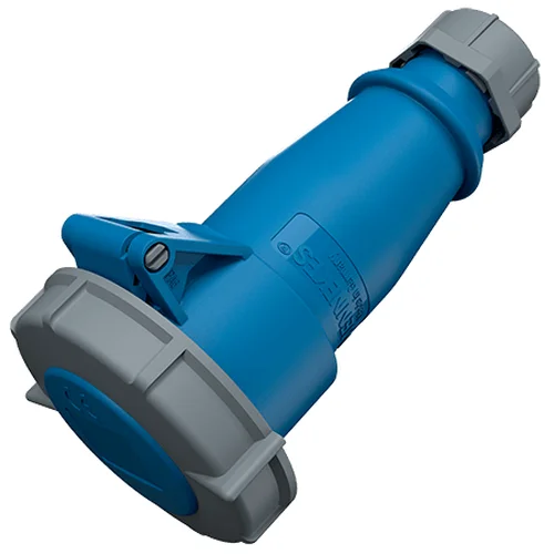 Tomacorriente Aéreo Mennekes 16A 2P+T 250V IP67 Azul 6h
