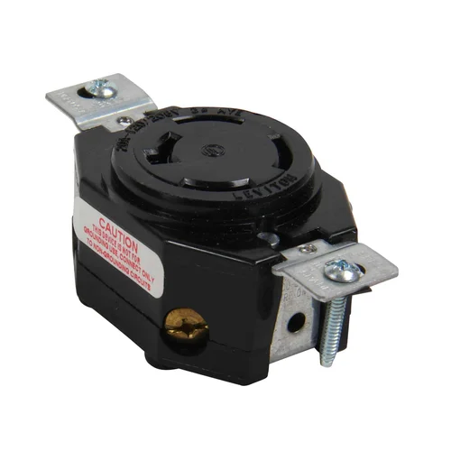 Tomacorriente de Empotrar con Seguro Leviton 20A 250V Non-NEMA 7410-B