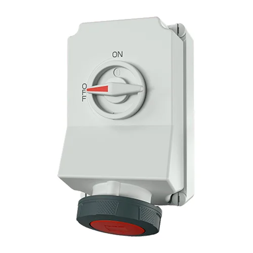 Tomacorriente de Pared Mennekes 63A 3P+T 400V con Enclavamiento IP67