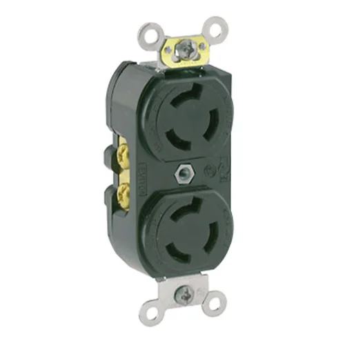 Tomacorriente Doble Leviton 2x15A 250V NEMA L6-15R con Seguro