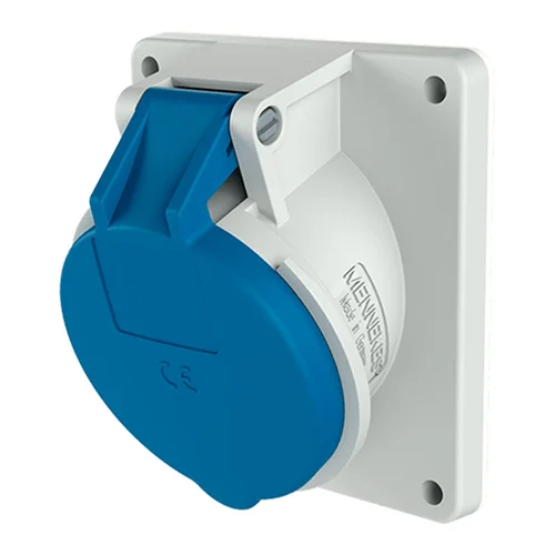 Tomacorriente Empotrable Inclinado Mennekes 16A 3P+T 250V IP44 Azul