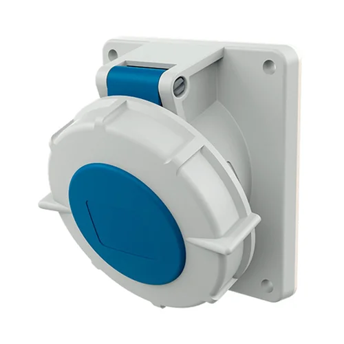 Tomacorriente Empotrable Inclinado Mennekes 16A 3P+T 250V IP67 Azul