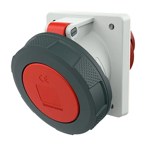 Tomacorriente Empotrable Mennekes 63A 3P+N+T 415V IP67 Rojo