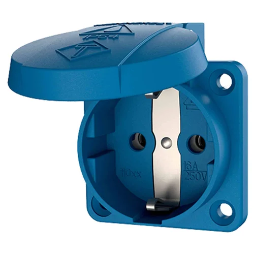 Tomacorriente Empotrable Schuko Mennekes 16A 2P+T 250V IP54 Azul