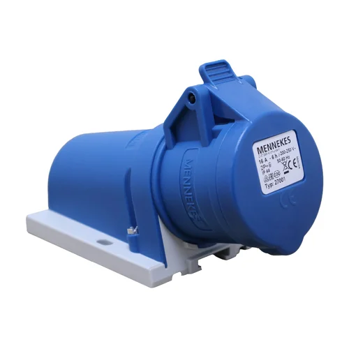 Tomacorriente Industrial Adosable Mennekes 16A 2P+T 250V IP44 Azul 6h