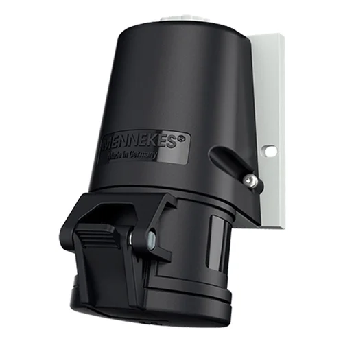 Tomacorriente Industrial Adosable Mennekes 32A 3P+T 500V IP44 Negro