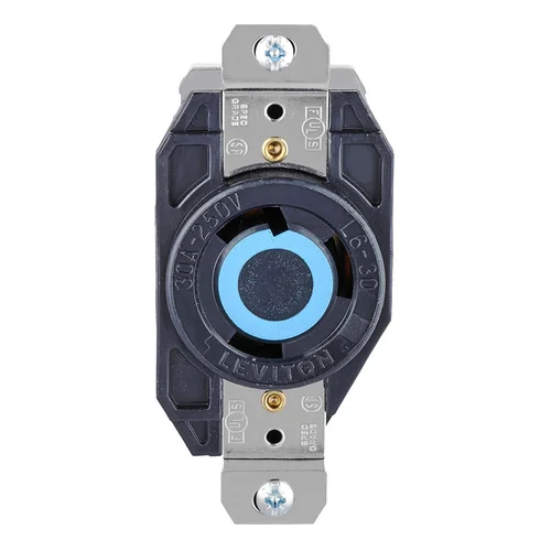 Tomacorriente Industrial para Empotrar Leviton NEMA L6-30R 30A 250V con Seguro