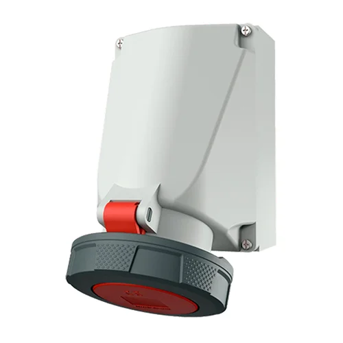 Tomacorriente Sobrepuesto Industrial Mennekes 63A 3P+T 415V IP67 Rojo
